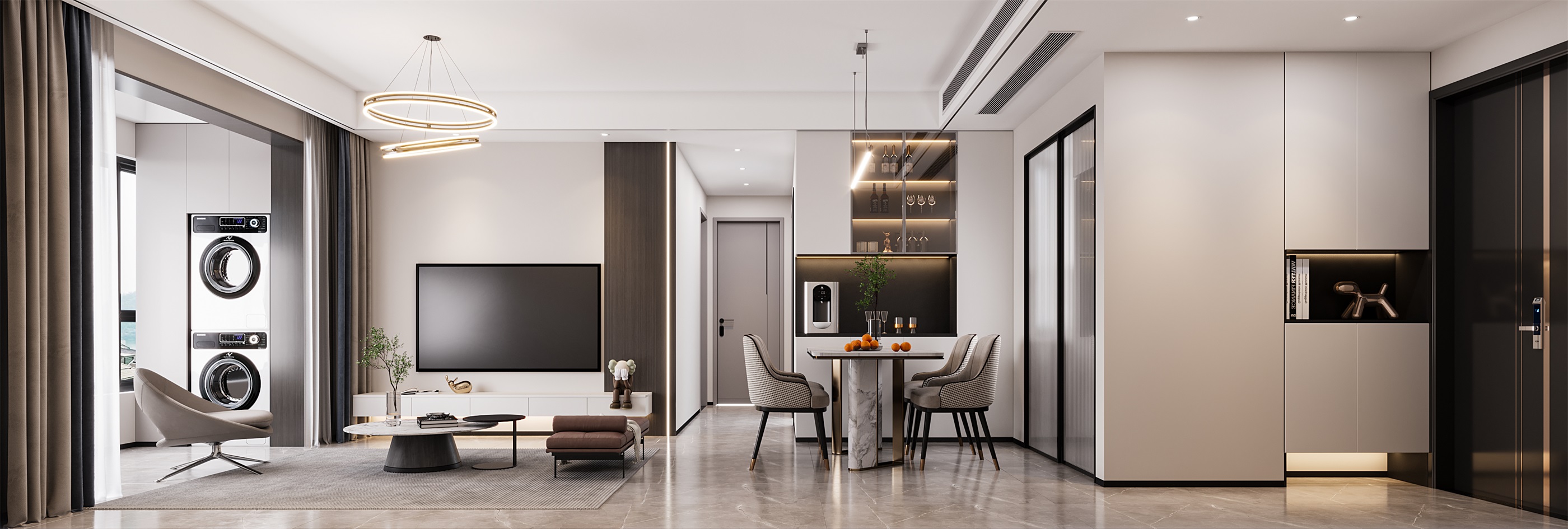 嵇婷婷 金茂悅 現(xiàn)代風格 90方 15W 客廳2.jpg